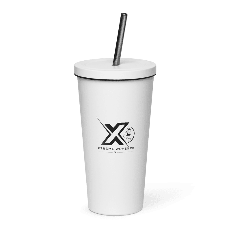 Insulated tumbler with a straw