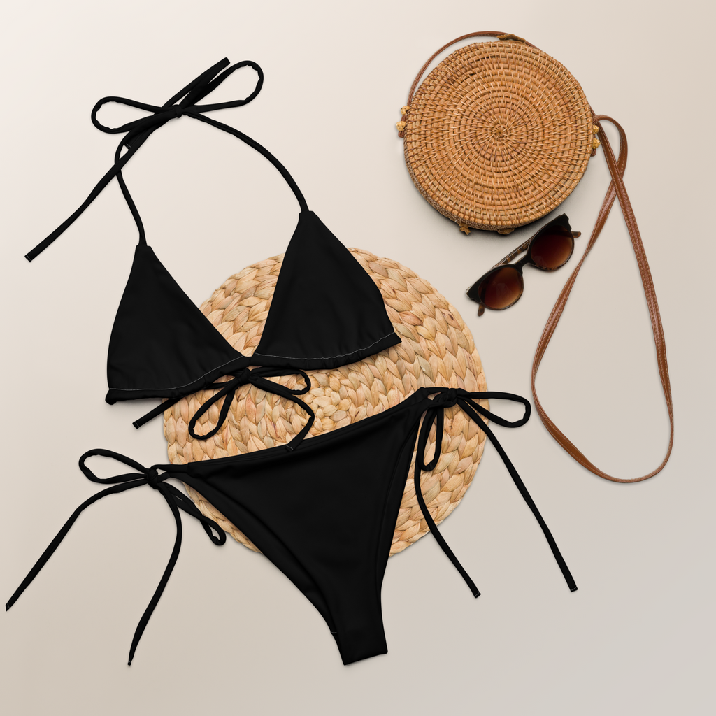 Black X string bikini