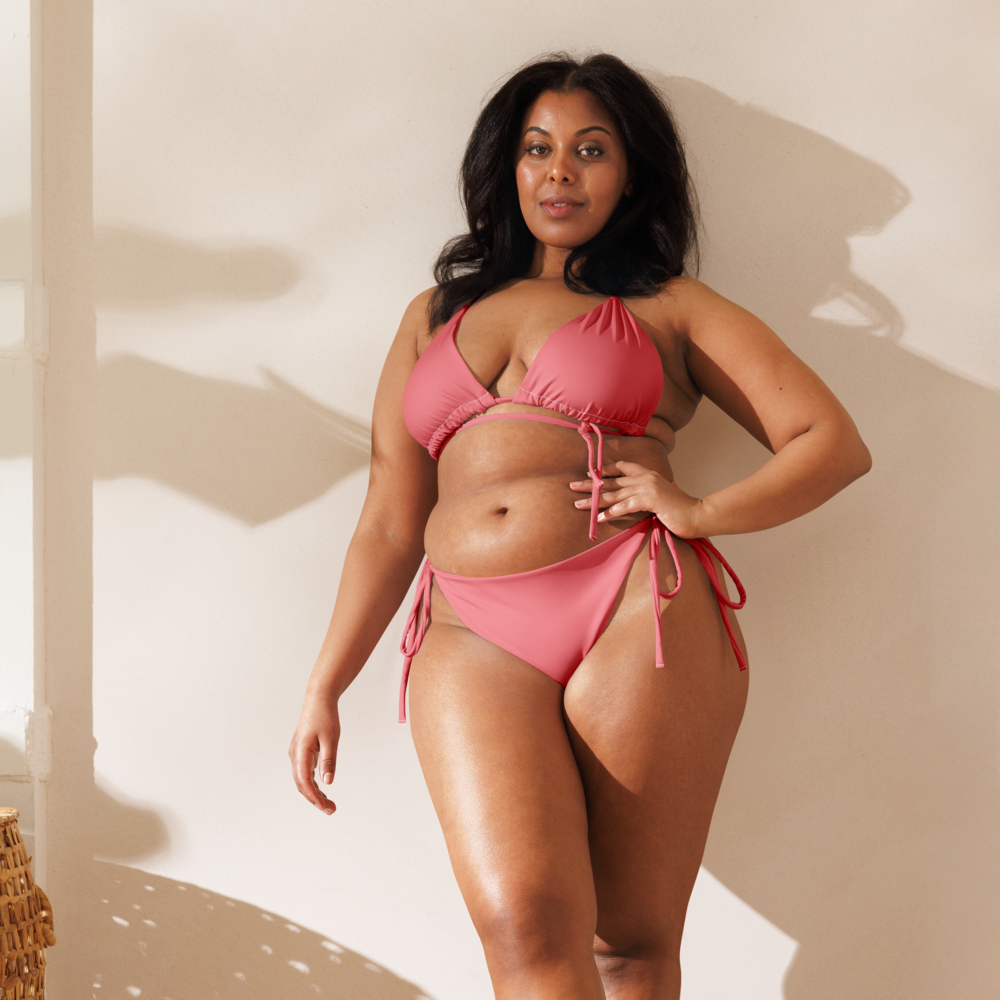 Salmon X string bikini