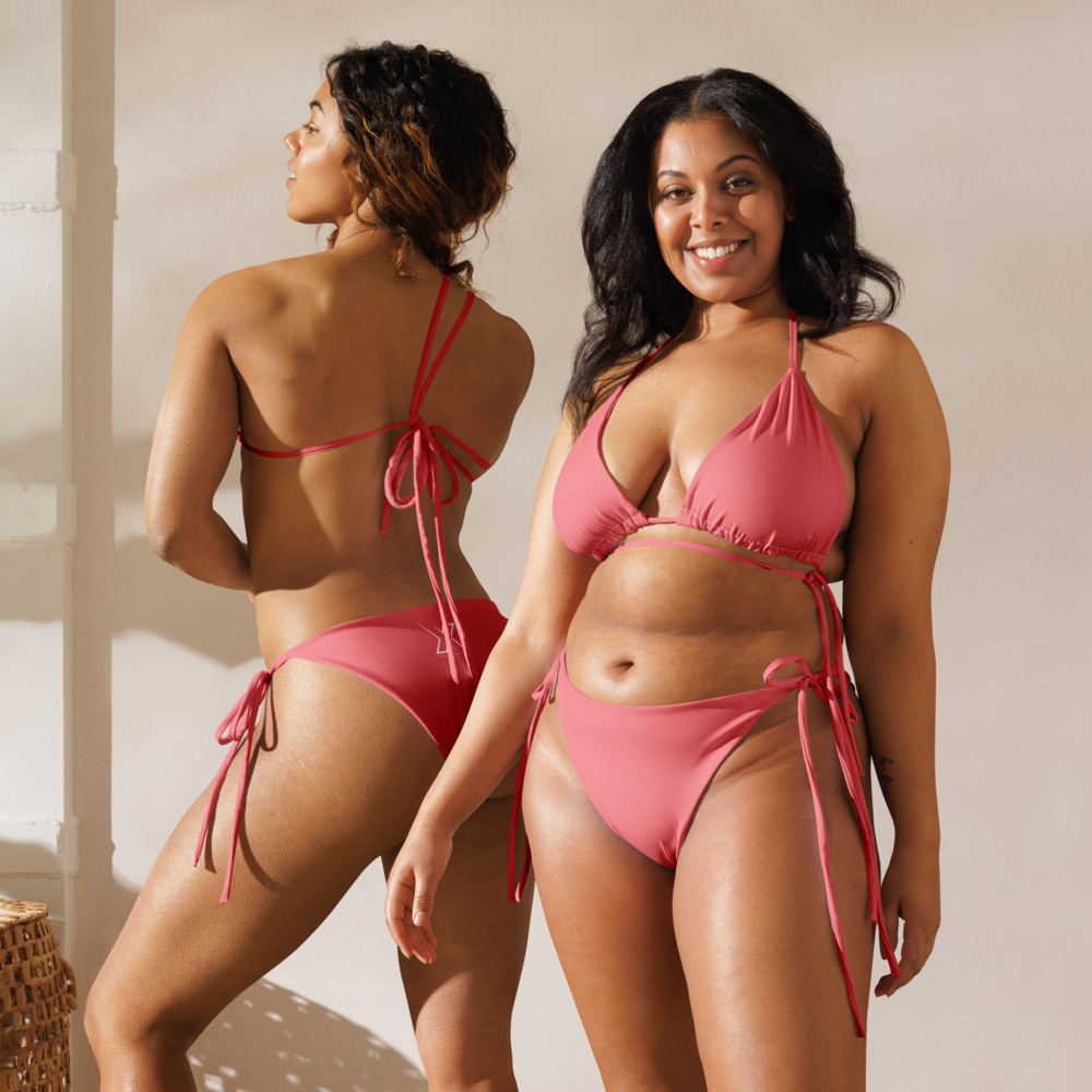 Salmon X string bikini